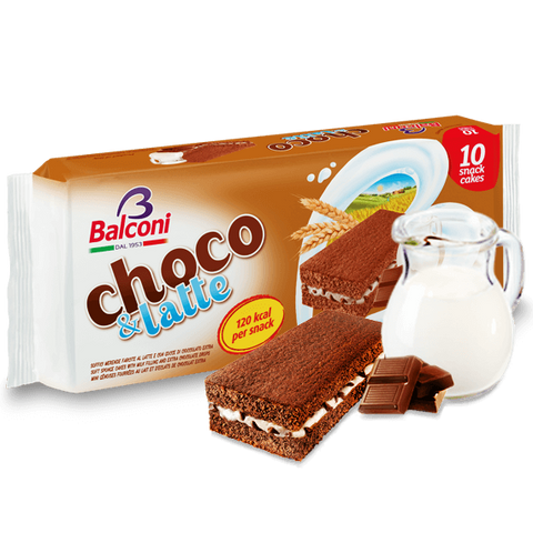 Choco and Latte Snacks (Balconi) 10pk, 300g - Parthenon Foods