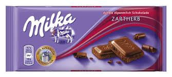 Milka Milk Chocolate BitterSweet, Zartherb, 90g - Parthenon Foods