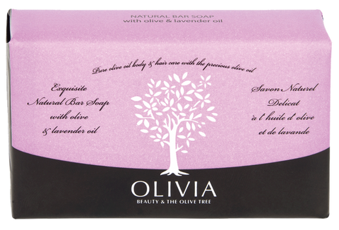 OLIVIA Olive Oil Soap with Lavender Oil, 125g - Parthenon Foods