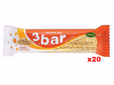 Honey and Sesame Snack 3 bar (Orino) CASE (20 x 45g) - Parthenon Foods