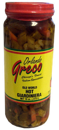 Giardiniera Hot (orlando greco) 16oz - Parthenon Foods