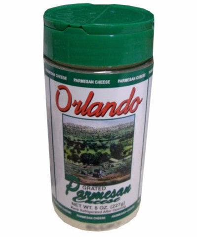 Grated Parmesan Cheese (OrlandoGreco) 8oz, plastic shaker - Parthenon Foods