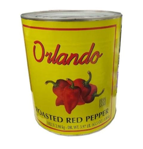 Roasted Red Peppers (Orlando) 102.3 oz, #10 Can - Parthenon Foods