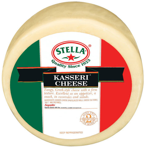Kasseri Cheese (Stella) Wheel, Approx. 11-12 lbs or Niko's Brand - Parthenon Foods