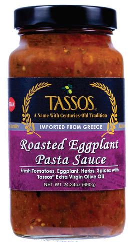 Roasted Eggplant Pasta Sauce (Tassos) 24.34 oz - Parthenon Foods