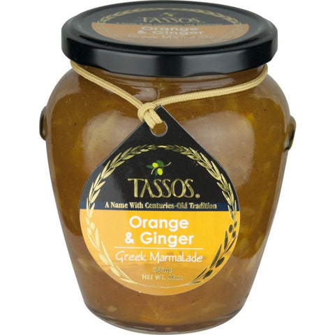 Tassos Orange and Ginger Marmalade 25 oz - Parthenon Foods