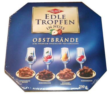 Trumpf Edle Tropfen In Nuss, 250g Blue Box - Parthenon Foods