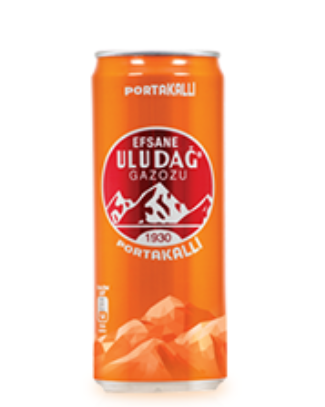 Uludag Gazoz, Portakalli (Orange) 330ml can - Parthenon Foods