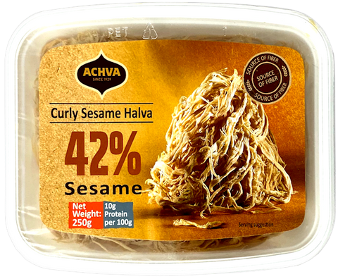 Shredded (Curly) Sesame Halva (ACHVA) 8.8 oz - Parthenon Foods