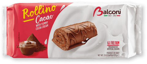 Sponge Cakes with Cocoa Filling (Rollino) 6pc - Parthenon Foods