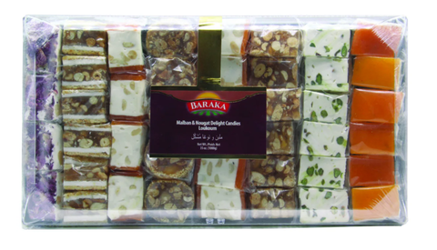 Malban & Nougat Delight Candies Loukoum (Baraka), 3.1 lb - Parthenon Foods