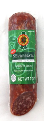 Sopressata Dry Sausage - Hot, 7 oz - Parthenon Foods