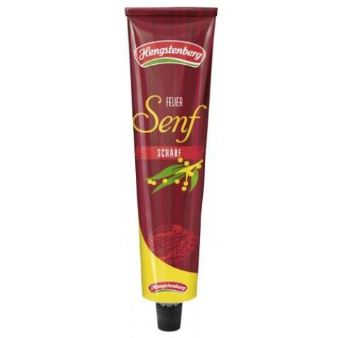 Hengstenberg Scharfer Senf - HOT Mustard, 100 ml tube - Parthenon Foods