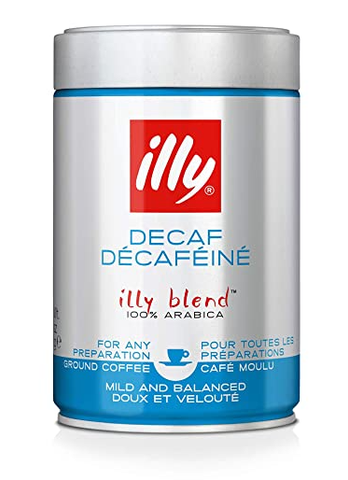 Espresso Coffee Decaffeinated - Fine.Grind (illy) 8.8oz(250g)-DECAF - Parthenon Foods