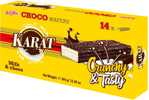 Karat Choco Wafers, Milk & Choco (Koestlin) 364g - Parthenon Foods