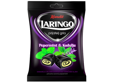 Laringo Pepermint and Kadulja Caramel Candy (Kandit) 100g - Parthenon Foods