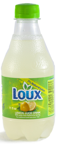 Loux Sparkling Lemon Juice Drink, 330ml (11 fl oz) - Parthenon Foods