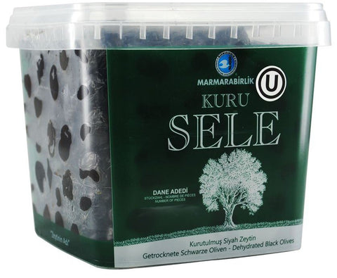 Dried Sele Black Olives, Kuru Sele (Marmarabirlik) 400g - Parthenon Foods