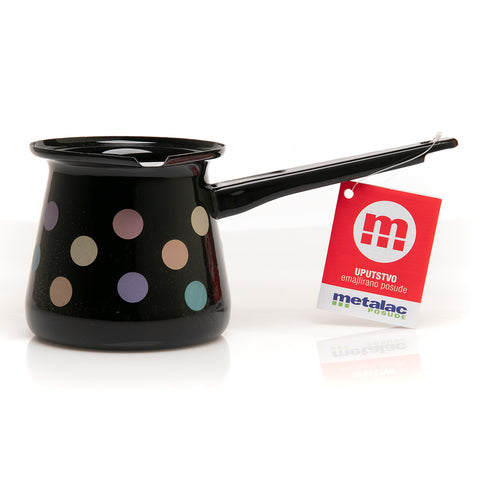 Metalac Enamel Coffee Pot, No.7 - Dots - Parthenon Foods