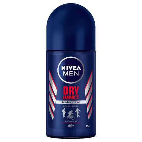 Nivea Dry Impact For Men Roll-On Deodorant, 50ml - Parthenon Foods