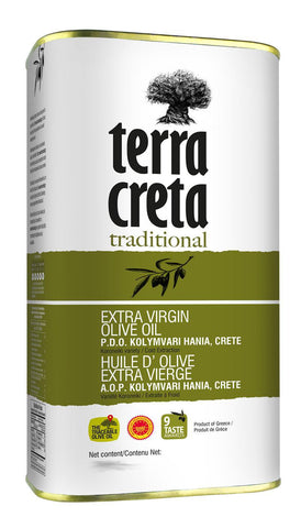 Extra Virgin Olive Oil from Crete (Terra Creta) Traditional, 3L - Parthenon Foods
